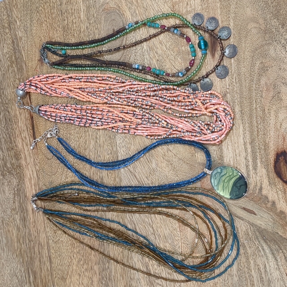 Bohemian Curated Multicolored Necklace Bundle